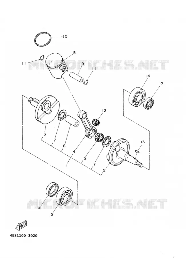 CRANKSHAFT / PISTON Yamaha MOTO 85 2004 YZ  YZ85