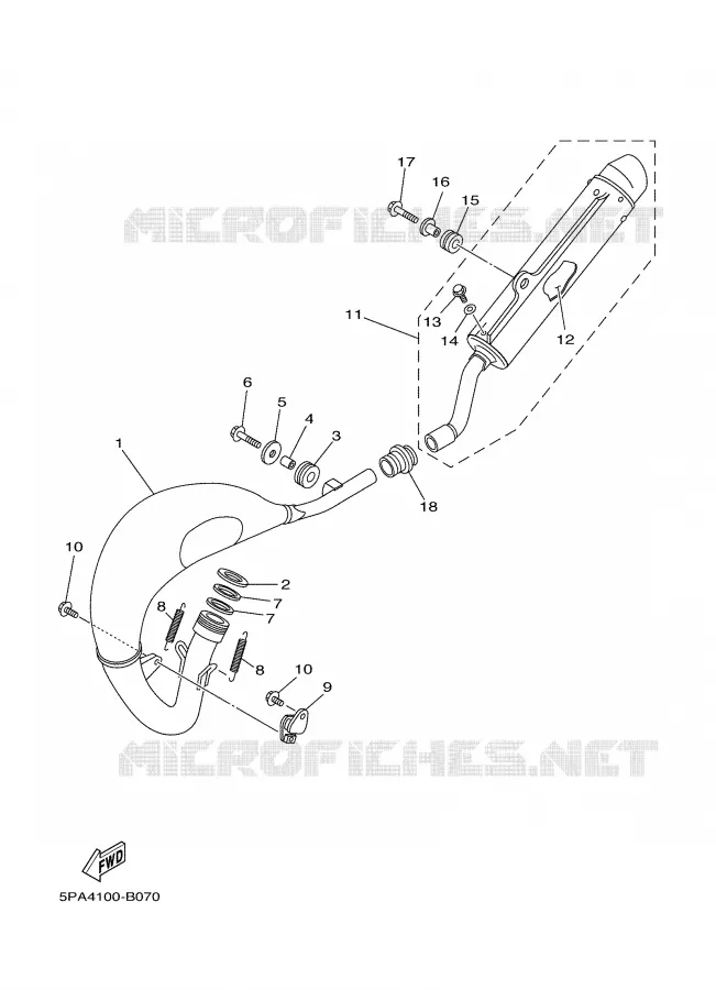 EXHAUST Yamaha MOTO 85 2005 YZ  YZ85
