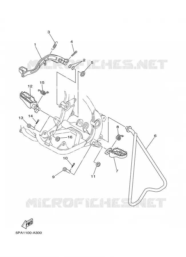 STAND / FOOTREST Yamaha MOTO 85 2005 YZ  YZ85