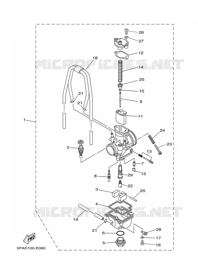 CARBURETOR Yamaha MOTO 85 2006 YZ  YZ85