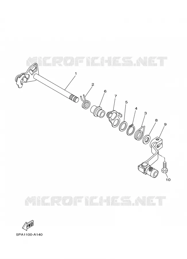 GEAR SHIFT SHAFT / LEVER Yamaha MOTO 85 2006 YZ  YZ85