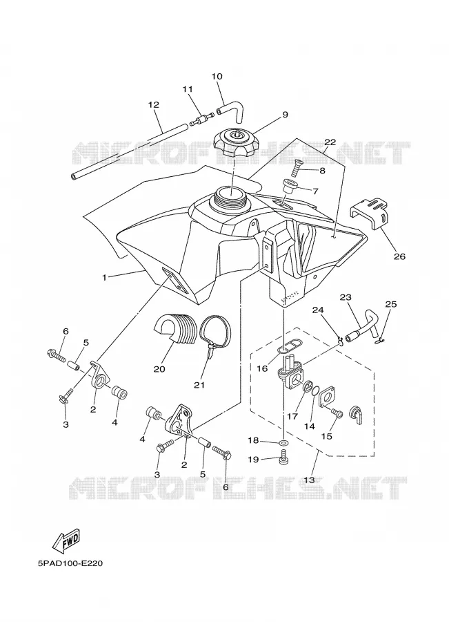 FUEL TANK Yamaha MOTO 85 2006 YZ  YZ85