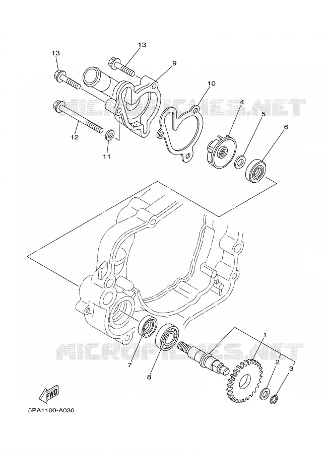 WATERPUMP / HOSES Yamaha MOTO 85 2006 YZ  YZ85