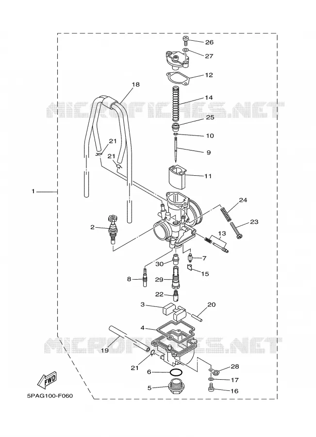 CARBURETOR Yamaha MOTO 85 2007 YZ  YZ85