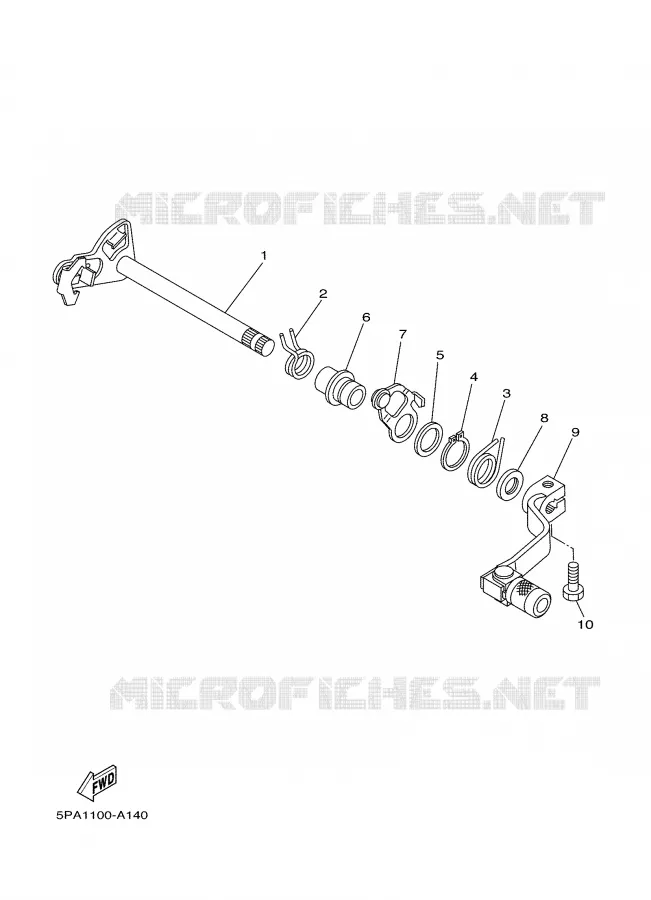 GEAR SHIFT SHAFT / LEVER Yamaha MOTO 85 2007 YZ  YZ85