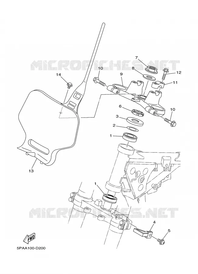 STEERING Yamaha MOTO 85 2008 YZ  YZ85