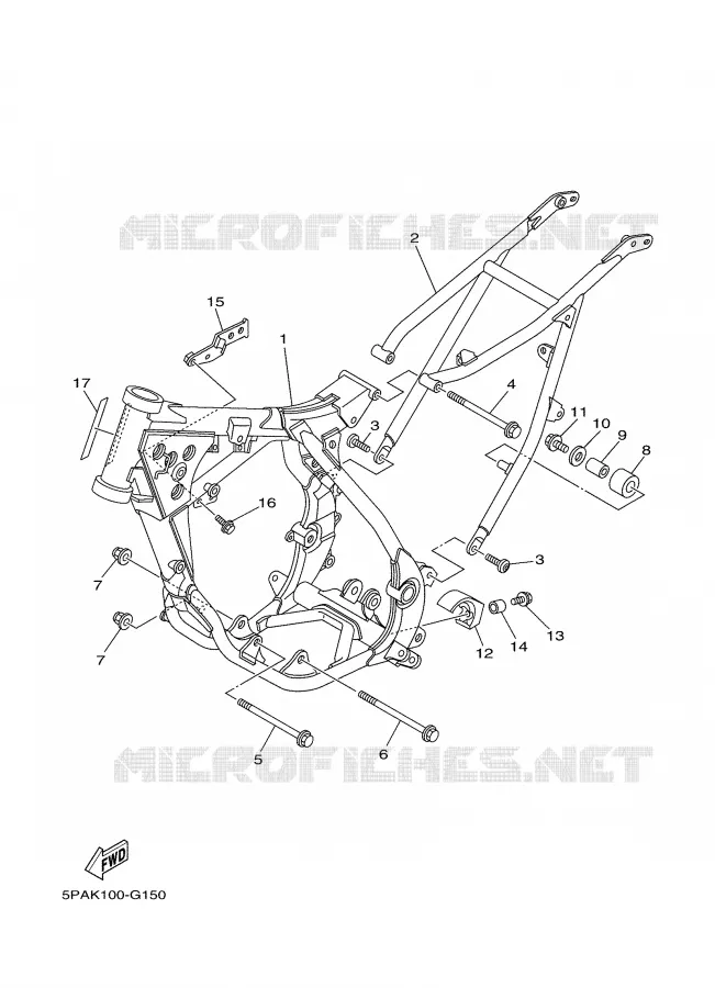 FRAME Yamaha MOTO 85 2009 YZ  YZ85