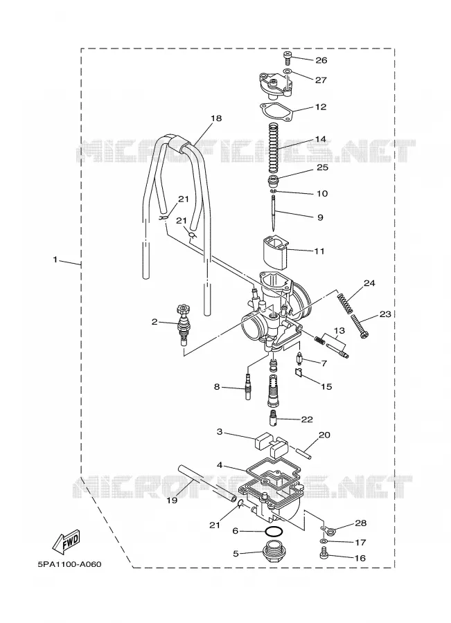 CARBURETOR Yamaha MOTO 85 2002 YZ BIG WHEELS  YZ85LW