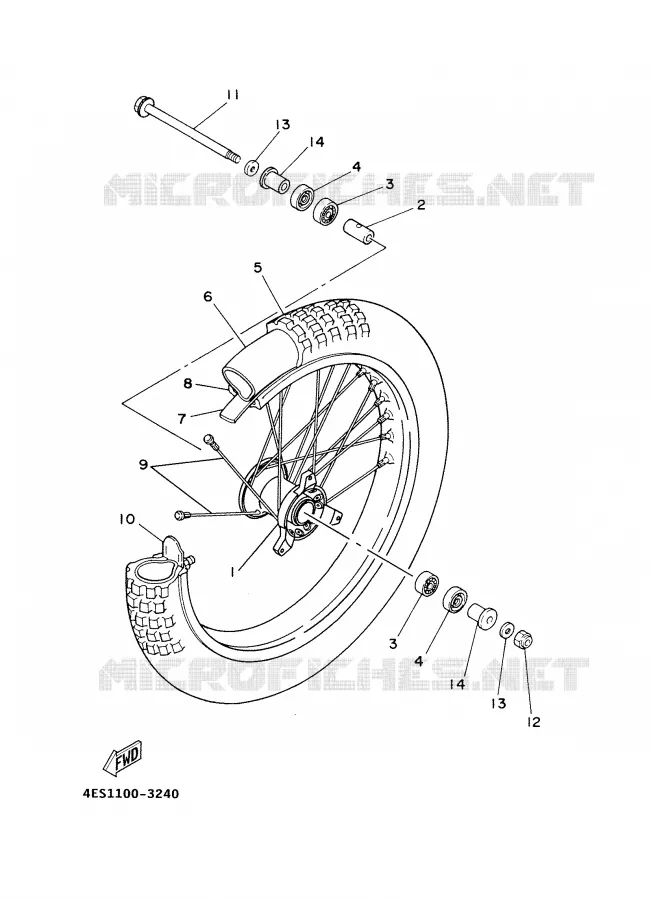 FRONT WHEEL Yamaha MOTO 85 2002 YZ BIG WHEELS  YZ85LW