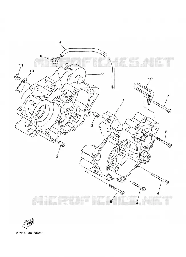 CRANKCASE Yamaha MOTO 85 2003 YZ BIG WHEELS  YZ85LW