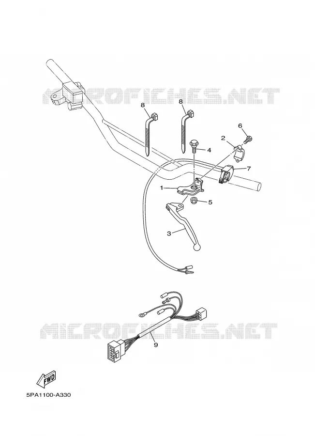 HANDLE SWITCH / LEVER Yamaha MOTO 85 2004 YZ BIG WHEELS  YZ85LW