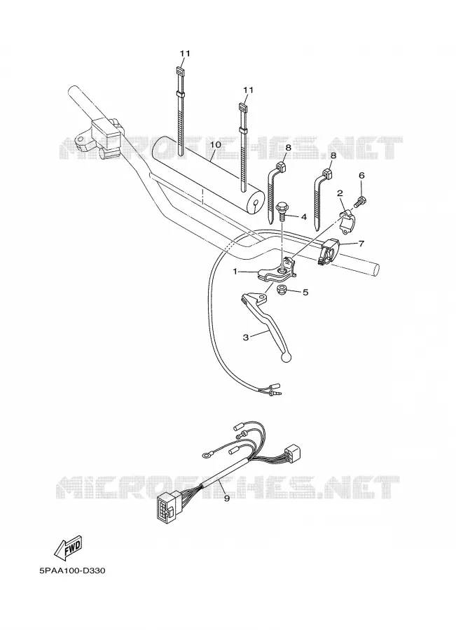 HANDLE SWITCH / LEVER Yamaha MOTO 85 2006 YZ BIG WHEELS  YZ85LW
