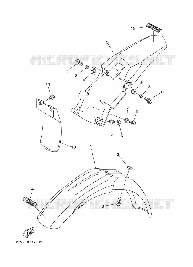 FENDER Yamaha MOTO 85 2002 YZ  YZ85P