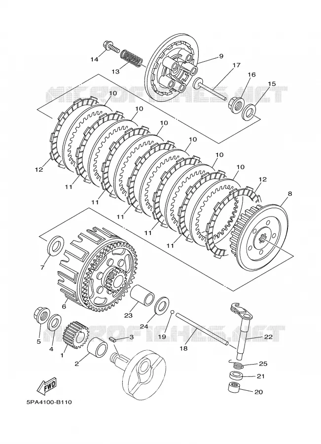 STARTER CLUTCH Yamaha MOTO 85 2006 YZ  YZ85V