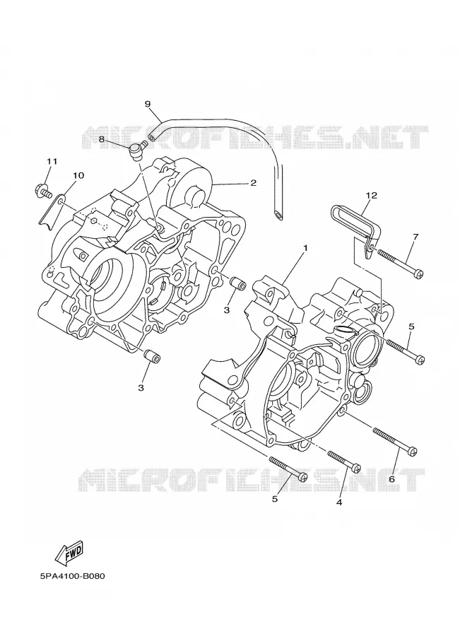 CRANKCASE Yamaha MOTO 85 2006 YZ  YZ85V
