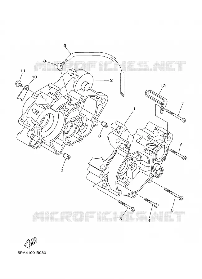 CRANKCASE Yamaha MOTO 85 2007 YZ  YZ85W1