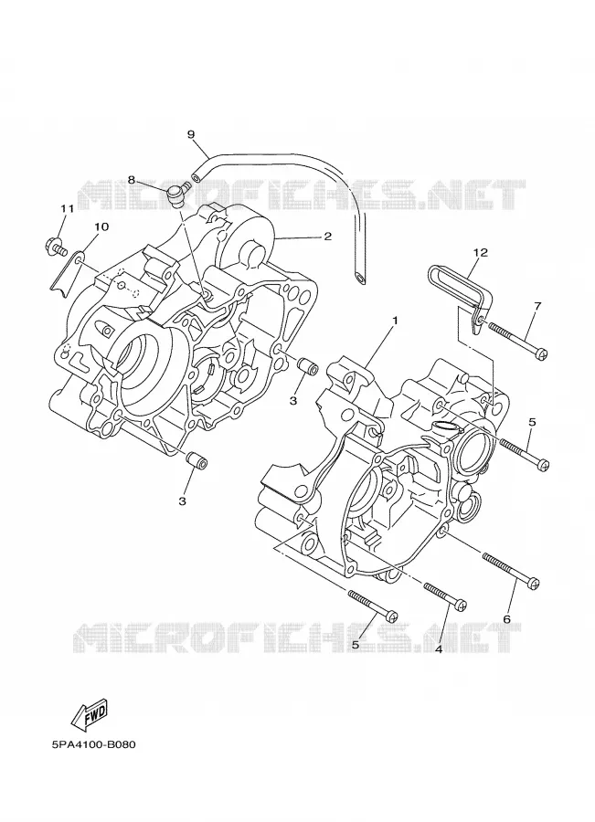 CRANKCASE Yamaha MOTO 85 2008 YZ  YZ85X
