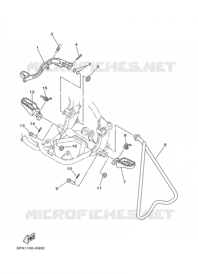 STAND / FOOTREST Yamaha MOTO 85 2008 YZ  YZ85X