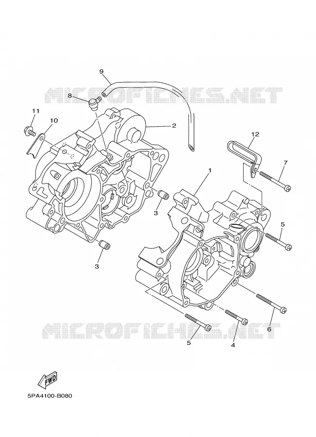 CRANKCASE Yamaha MOTO 85 2008 YZ  YZ85X