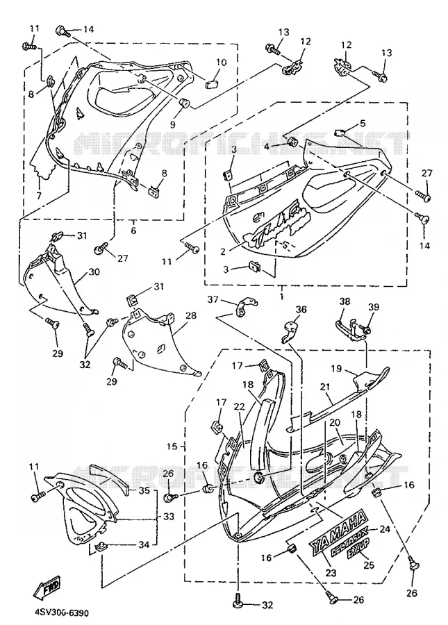 COVER 2 Yamaha MOTO 1000 1996 THUNDERACE  YZF1000R