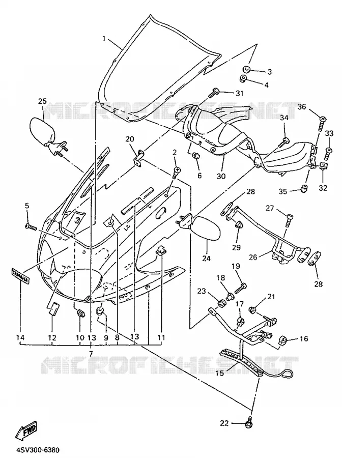COVER Yamaha MOTO 1000 1996 THUNDERACE  YZF1000R