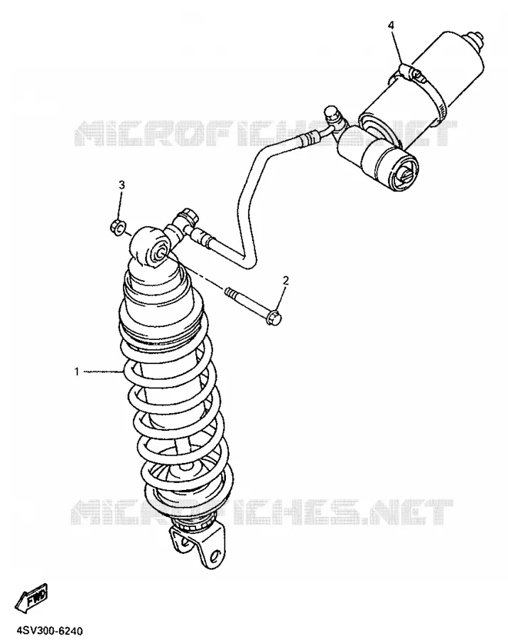 REAR SHOCK ABSORBER Yamaha MOTO 1000 1996 THUNDERACE  YZF1000R
