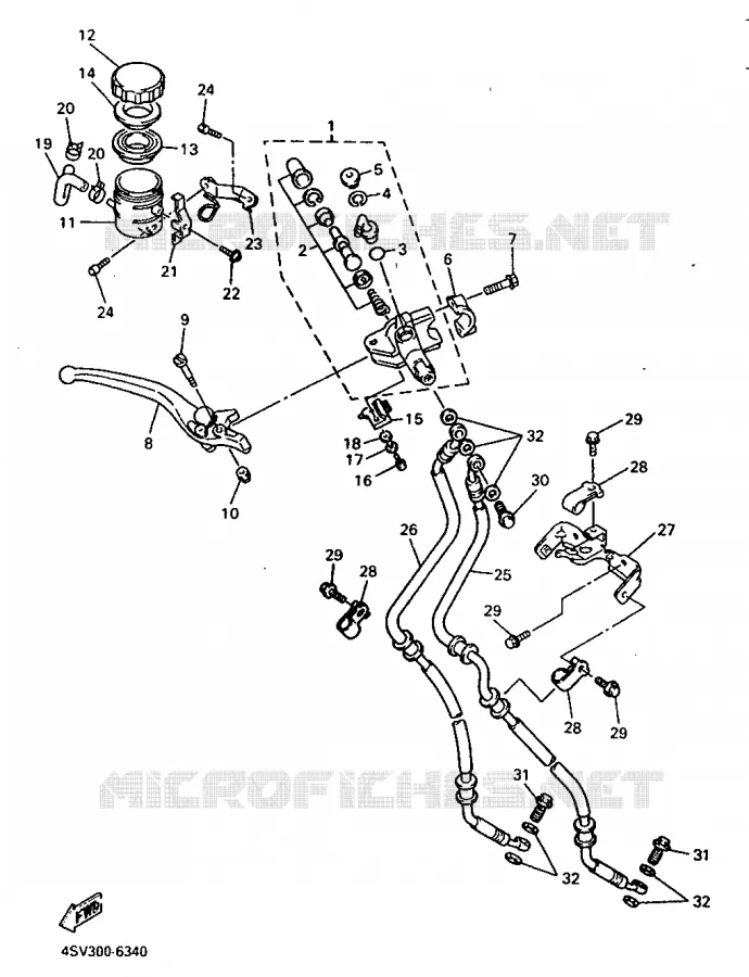 FRONT MASTER CYLINDER Yamaha MOTO 1000 1996 THUNDERACE  YZF1000R
