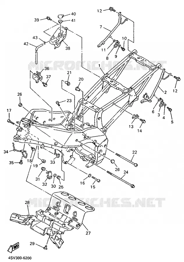 FRAME Yamaha MOTO 1000 1996 THUNDERACE  YZF1000R