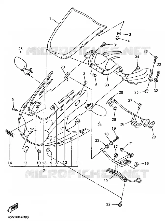COVER 1 Yamaha MOTO 1000 1996 THUNDERACE  YZF1000R