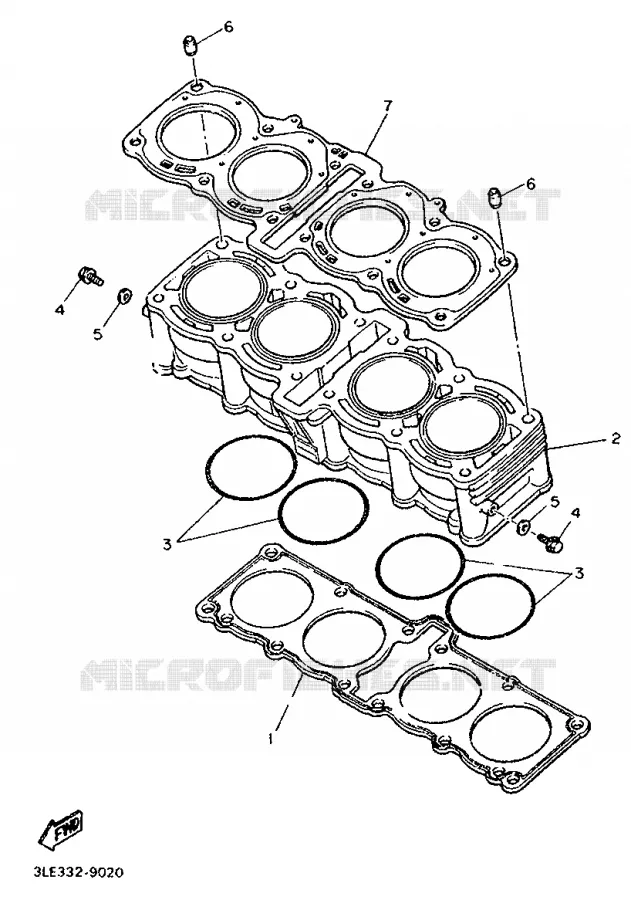CYLINDER Yamaha MOTO 1000 1996 THUNDERACE  YZF1000R