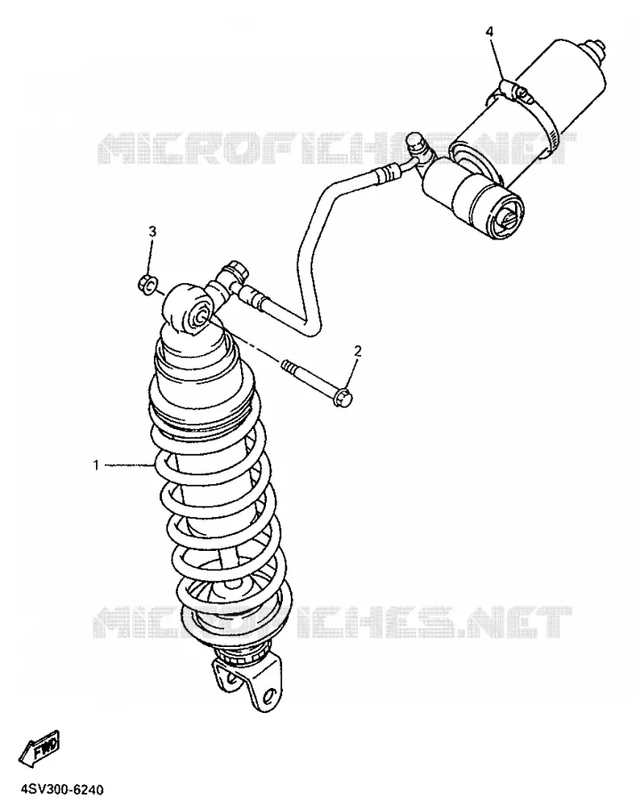 REAR SHOCK ABSORBER Yamaha MOTO 1000 1996 THUNDERACE  YZF1000R