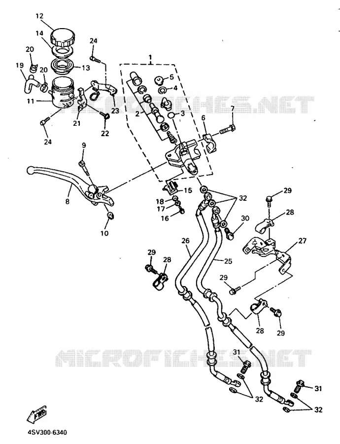 FRONT MASTER CYLINDER Yamaha MOTO 1000 1996 THUNDERACE  YZF1000R