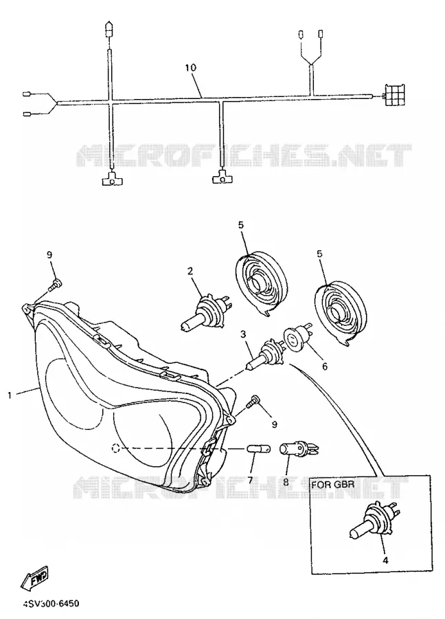 HEADLIGHT Yamaha MOTO 1000 1996 THUNDERACE  YZF1000R