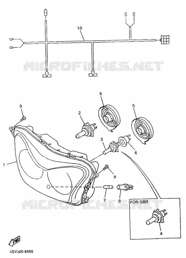 HEADLIGHT Yamaha MOTO 1000 1997 THUNDERACE  YZF1000R