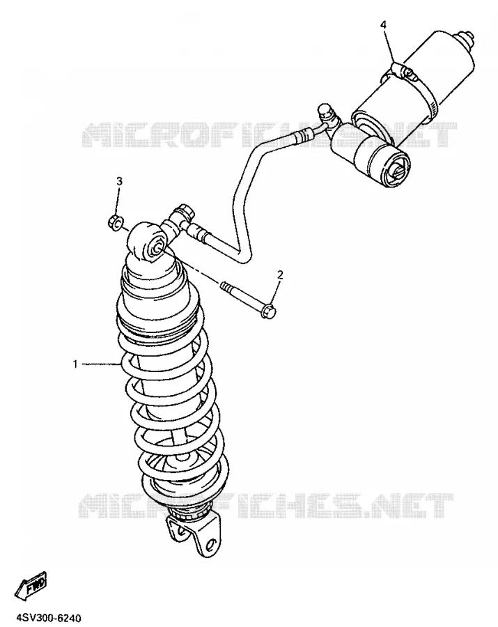 REAR SHOCK ABSORBER Yamaha MOTO 1000 1997 THUNDERACE  YZF1000R