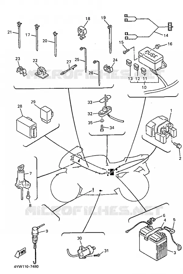 ELECTRICAL 2 Yamaha MOTO 1000 1998 THUNDERACE  YZF1000R