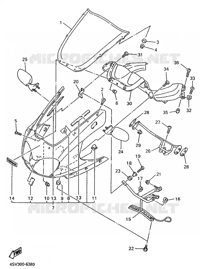 COVER 1 Yamaha MOTO 1000 1998 THUNDERACE  YZF1000R