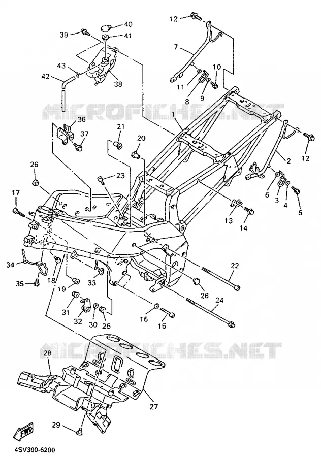 FRAME Yamaha MOTO 1000 1998 THUNDERACE  YZF1000R