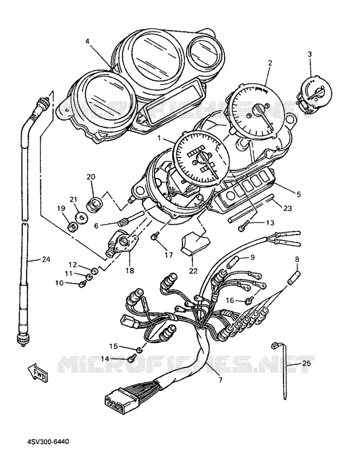 SPEEDOMETER Yamaha MOTO 1000 1998 THUNDERACE  YZF1000R
