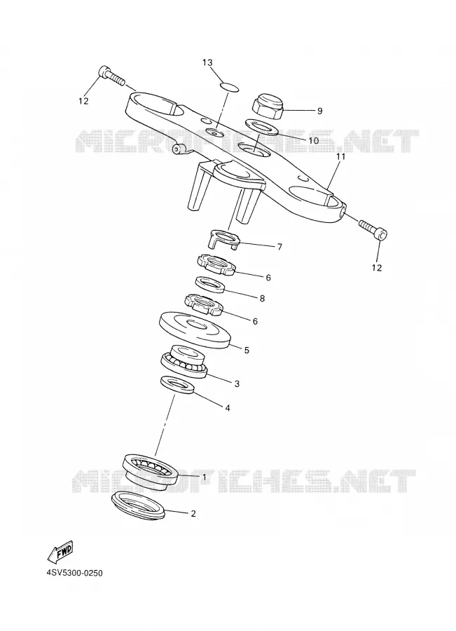 STEERING Yamaha MOTO 1000 2000 THUNDERACE  YZF1000R