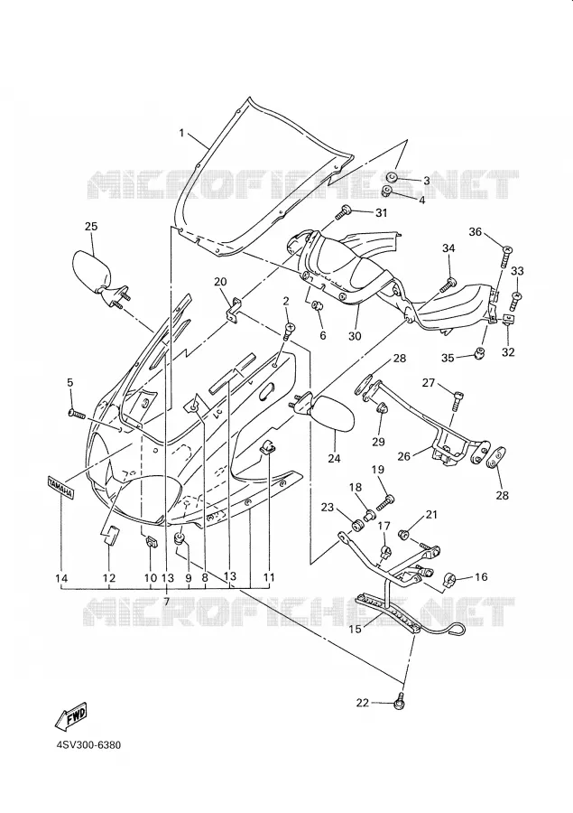 COVER 1 Yamaha MOTO 1000 2000 THUNDERACE  YZF1000R