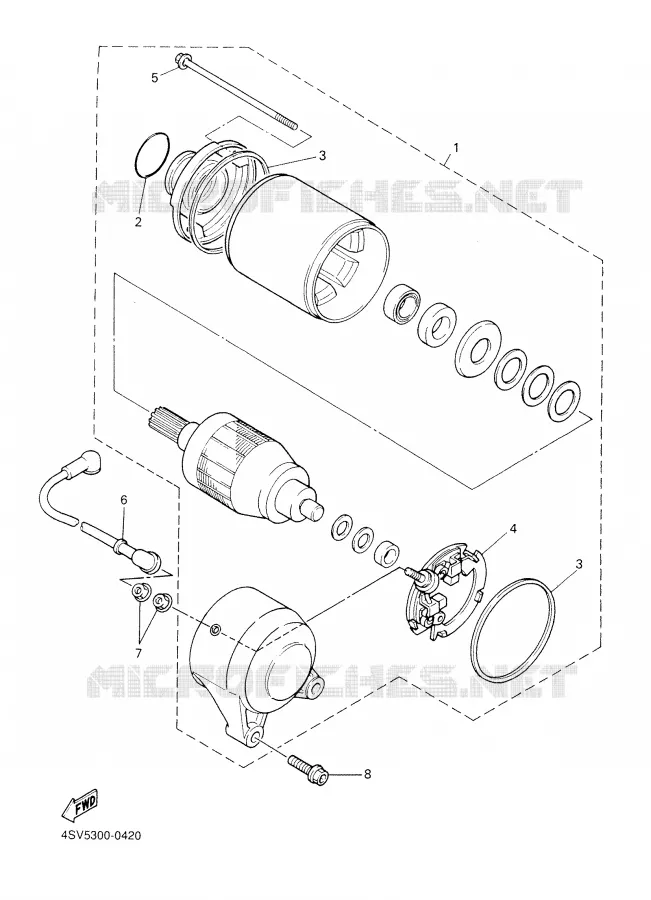 STARTER MOTOR Yamaha MOTO 1000 2000 THUNDERACE  YZF1000R