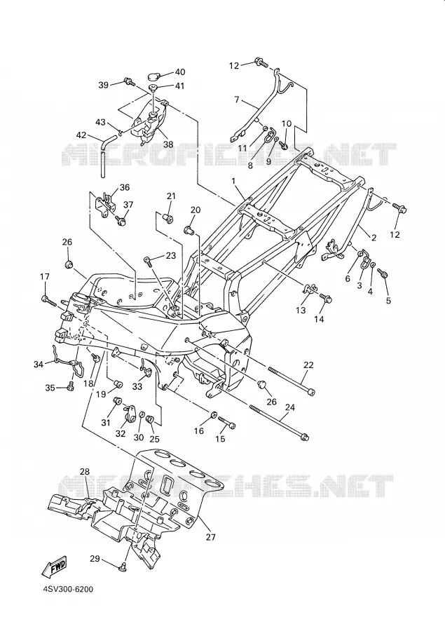 FRAME Yamaha MOTO 1000 2001 THUNDERACE  YZF1000R