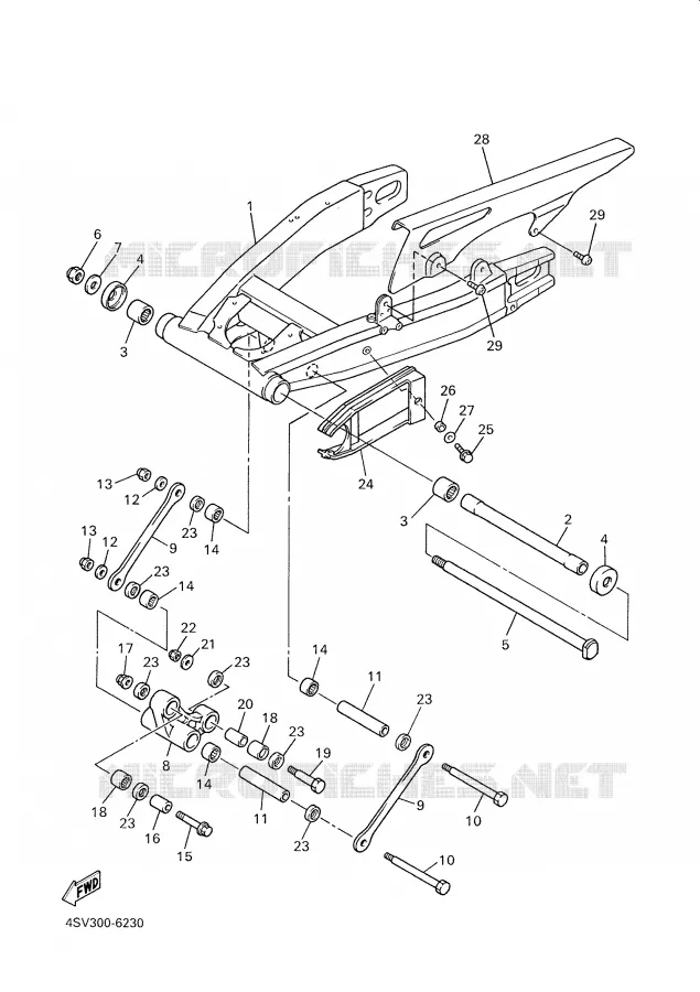 SWINGARM Yamaha MOTO 1000 2001 THUNDERACE  YZF1000R