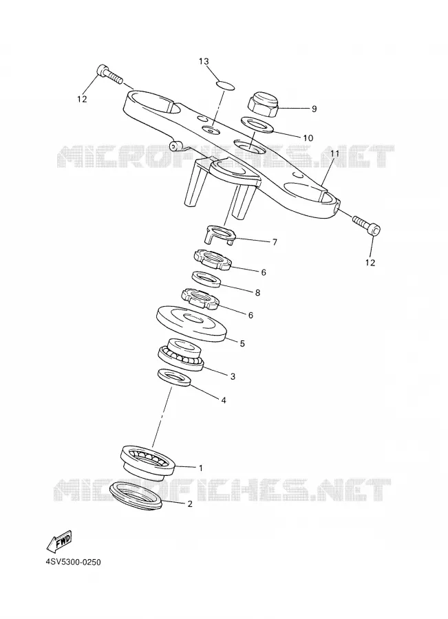 STEERING Yamaha MOTO 1000 2001 THUNDERACE  YZF1000R