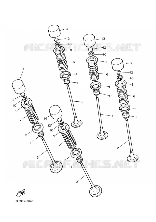 VALVE Yamaha MOTO 1000 2001 THUNDERACE  YZF1000R